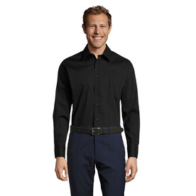 BRIGHTON herren shirt 140g - Schwarz bedrucken, Art.-Nr. S17000-BK-XXL
