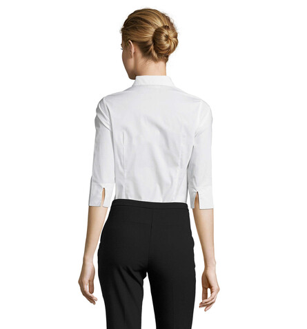 EFFECT STRETCH WOMEN SHIRT - White bedrucken, Art.-Nr. S17010-WH-L EFFECT STRETCH WOMEN SHIRT - White bedrucken, Art.-Nr. S17010-WH-L