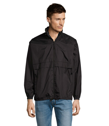 SURF Unisex Windbreaker - Schwarz bedrucken, Art.-Nr. S32000-BK-XL