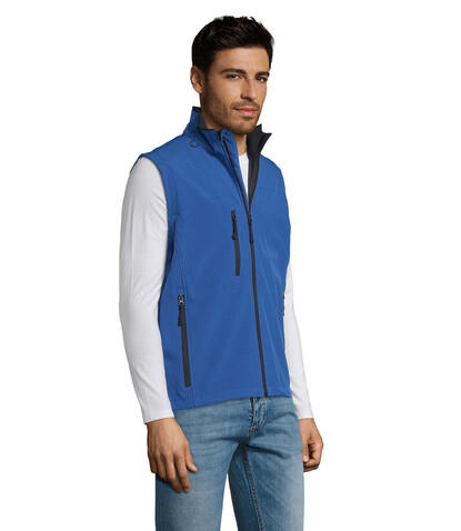RALLYE MEN SOFTSHELL JACKET - Royal Blue bedrucken, Art.-Nr. S46601-RB-XL