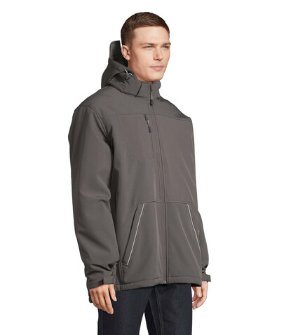 ROCK MEN WINTER SOFTSHELL - Anthrazitgrau bedrucken, Art.-Nr. S46604-CR-L