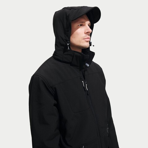 ROCK MEN WINTER SOFTSHELL - Schwarz bedrucken, Art.-Nr. S46604-BK-XXL ROCK MEN WINTER SOFTSHELL - Schwarz bedrucken, Art.-Nr. S46604-BK-XXL