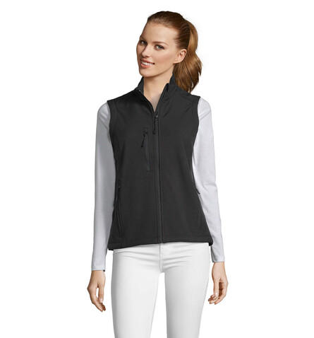RALLYE WOMEN SOFTSHELL - Schwarz bedrucken, Art.-Nr. S46801-BK-S