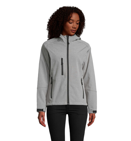 REPLAY Damen Jacke 340g - Graue Melange bedrucken, Art.-Nr. S46802-GM-XL
