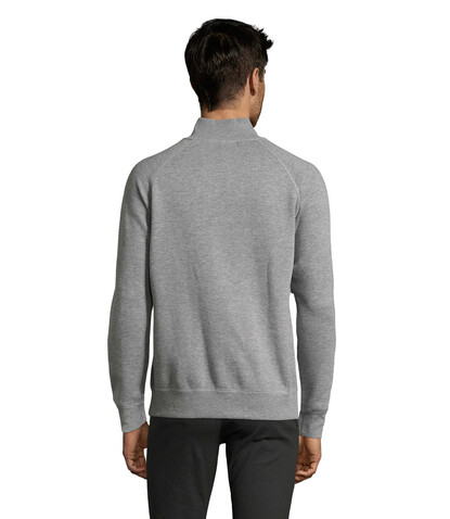 SUNDAE MEN ZIPPED JACKET - Deep Grey Melange bedrucken, Art.-Nr. S47200-DD-XL