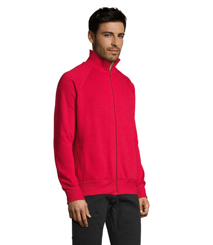 SUNDAE MEN ZIPPED JACKET - Red bedrucken, Art.-Nr. S47200-RD-XL