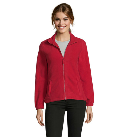 NORTH DAMEN FL JACKE  300g - Red bedrucken, Art.-Nr. S54500-RD-S