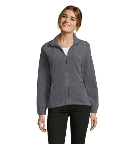 NORTH DAMEN FL JACKE 300g - Graue Melange bedrucken, Art.-Nr. S54500-GM-XL NORTH DAMEN FL JACKE 300g - Graue Melange bedrucken, Art.-Nr. S54500-GM-XL