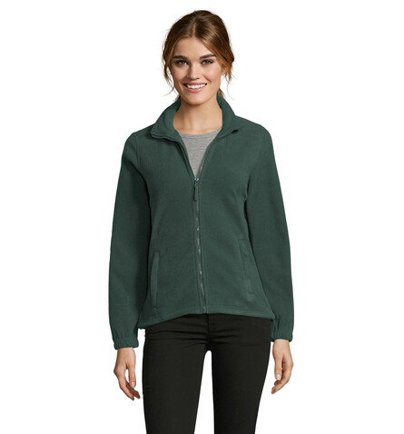 NORTH DAMEN FL JACKE  300g - Grün bedrucken, Art.-Nr. S54500-FI-S