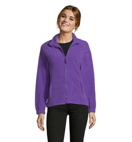 NORTH DAMEN FL JACKE  300g - Dark Purple bedrucken, Art.-Nr. S54500-DA-S