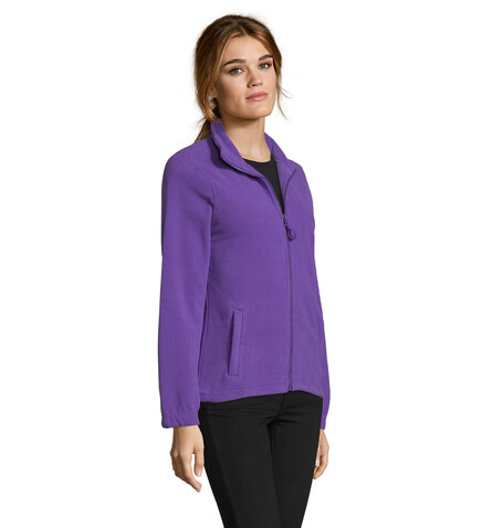 NORTH DAMEN FL JACKE  300g - Dark Purple bedrucken, Art.-Nr. S54500-DA-S