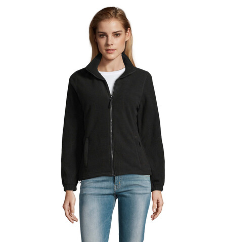 NORTH DAMEN FL JACKE  300g - Schwarz bedrucken, Art.-Nr. S54500-BK-S