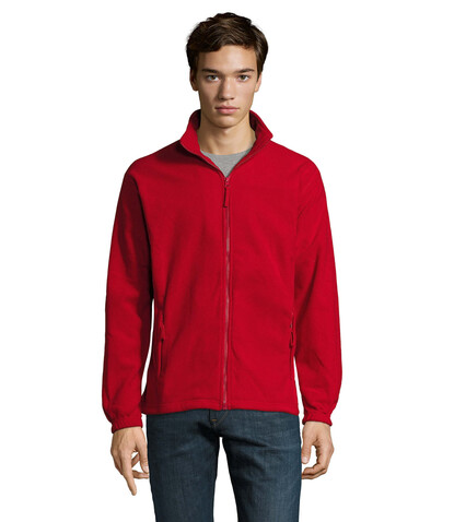 NORTH MEN Fleece-Jacke - Red bedrucken, Art.-Nr. S55000-RD-L NORTH MEN Fleece-Jacke - Red bedrucken, Art.-Nr. S55000-RD-L
