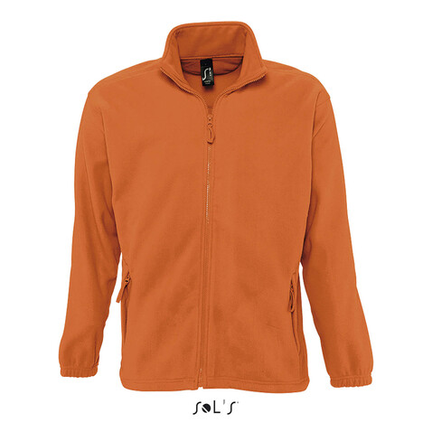 NORTH MEN Fleece-Jacke - Orange bedrucken, Art.-Nr. S55000-OR-XXL NORTH MEN Fleece-Jacke - Orange bedrucken, Art.-Nr. S55000-OR-XXL