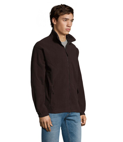 NORTH MEN Fleece-Jacke - Dark Chocolate bedrucken, Art.-Nr. S55000-DC-3XL NORTH MEN Fleece-Jacke - Dark Chocolate bedrucken, Art.-Nr. S55000-DC-3XL