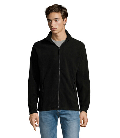 NORTH MEN Fleece-Jacke - Schwarz bedrucken, Art.-Nr. S55000-BK-L NORTH MEN Fleece-Jacke - Schwarz bedrucken, Art.-Nr. S55000-BK-L