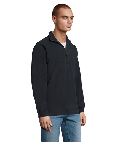 NESS SWEAT FLEECE 1/4 ZIP - Navy bedrucken, Art.-Nr. S56000-NY-XL
