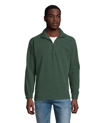 NESS SWEAT FLEECE 1/4 ZIP - Grün bedrucken, Art.-Nr. S56000-FI-S