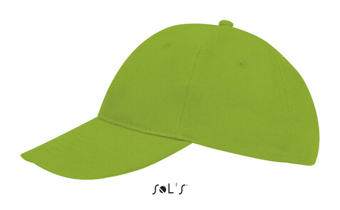 BUFFALO SIX PANEL CAP - Lime bedrucken, Art.-Nr. S88100-LM-M