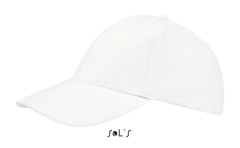 BUFFALO SIX PANEL CAP - White bedrucken, Art.-Nr. S88100-WH-M