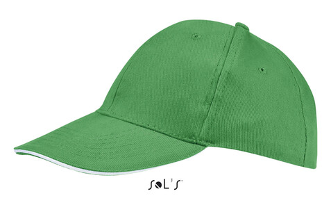 BUFFALO SIX PANEL CAP - Kelly Green/White bedrucken, Art.-Nr. S88100-KW-M BUFFALO SIX PANEL CAP - Kelly Green/White bedrucken, Art.-Nr. S88100-KW-M