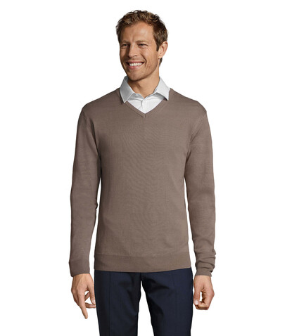 GALAXY MEN V-NECK SWEATER - Medium Grey bedrucken, Art.-Nr. S90000-EP-M GALAXY MEN V-NECK SWEATER - Medium Grey bedrucken, Art.-Nr. S90000-EP-M