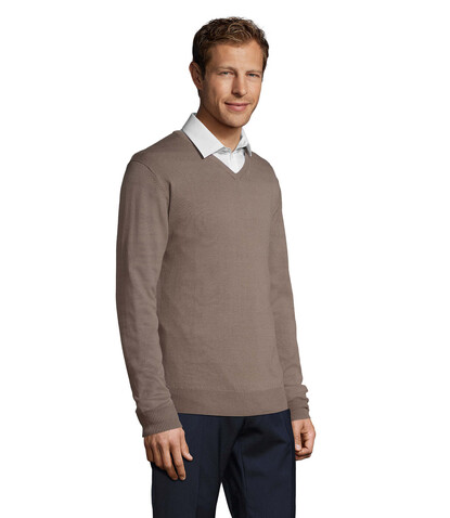GALAXY MEN V-NECK SWEATER - Medium Grey bedrucken, Art.-Nr. S90000-EP-M GALAXY MEN V-NECK SWEATER - Medium Grey bedrucken, Art.-Nr. S90000-EP-M