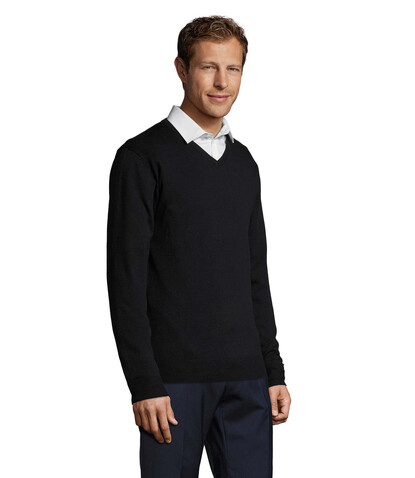 GALAXY MEN V-NECK SWEATER - Navy bedrucken, Art.-Nr. S90000-NY-3XL GALAXY MEN V-NECK SWEATER - Navy bedrucken, Art.-Nr. S90000-NY-3XL