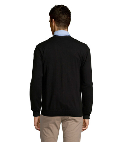 GOLDEN MEN V-NECK CARDIGAN - Schwarz bedrucken, Art.-Nr. S90011-BK-L GOLDEN MEN V-NECK CARDIGAN - Schwarz bedrucken, Art.-Nr. S90011-BK-L