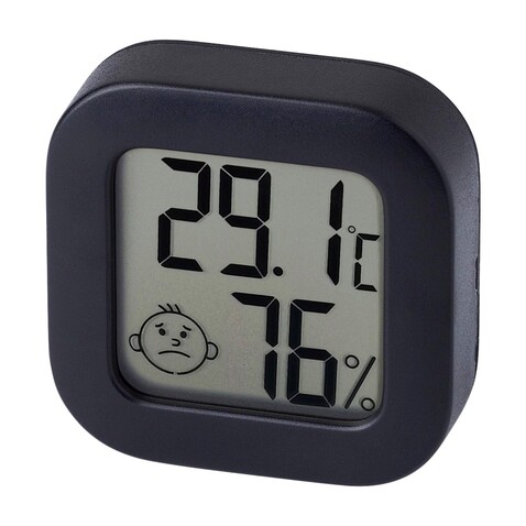 Hygrometer Kinsley | Kunststoff | 4 cm – Schwarz bedrucken, Art.-Nr. 001999999_1015148