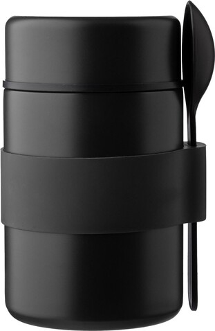 Doppelwandiger Lunchpot Niko | 460 ml – Schwarz bedrucken, Art.-Nr. 001999999_1096712