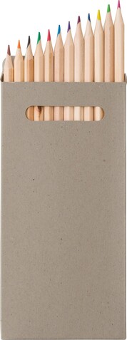 Bleistiftset Nina | Holz | 12 St. – Grau bedrucken, Art.-Nr. 003999999_2474