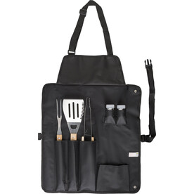 Grillset Hugo | Edelstahl | Schürze – Schwarz bedrucken, Art.-Nr. 001999999_2631