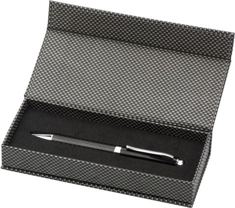 Kugelschreiber Lindsey | Carbon – Schwarz bedrucken, Art.-Nr. 001999999_3338