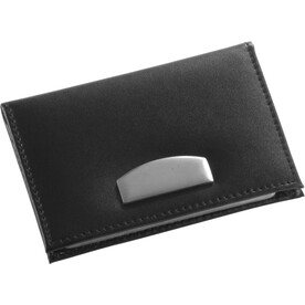 Kartenhalter Bethany | Bonded Leather – Schwarz bedrucken, Art.-Nr. 001999999_8734