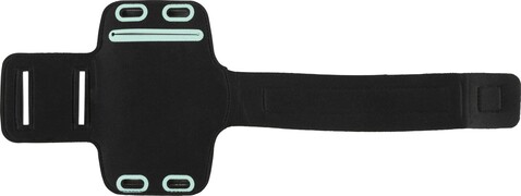Telefonarmband Danny | Kunststoff und Klettverschluss – Schwarz bedrucken, Art.-Nr. 001999999_8943