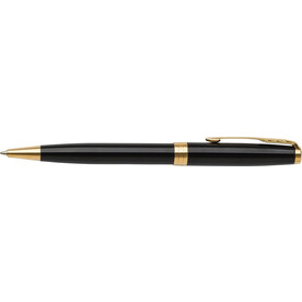 Parker Sonnet Kugelschreiber | Goldfarbene Zierelemente – Schwarz bedrucken, Art.-Nr. 001999127_9397