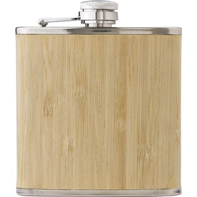 Flachmann Hayden | Bambus | 175 ml – Braun bedrucken, Art.-Nr. 011999999_966233