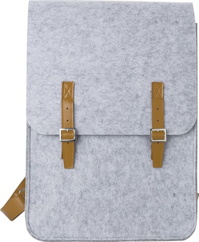 Rucksack Avery | Filz | 12 l – Hellgrau bedrucken, Art.-Nr. 027999999_970973