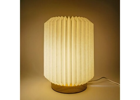 Coollux faltbare Papier LED-Lampe Aurora auf Holzsockel, 22cm - Natur bedrucken, Art.-Nr. LT40725-N0094 Coollux faltbare Papier LED-Lampe Aurora auf Holzsockel, 22cm - Natur bedrucken, Art.-Nr. LT40725-N0094
