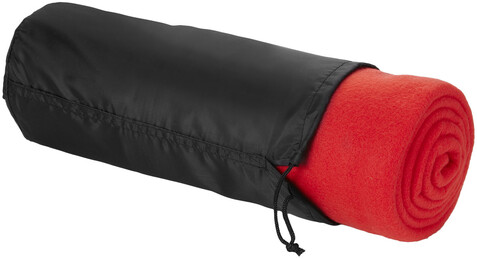 Huggy Fleecedecke mit Hülle 150 x 120 cm, rot bedrucken, Art.-Nr. 19549866