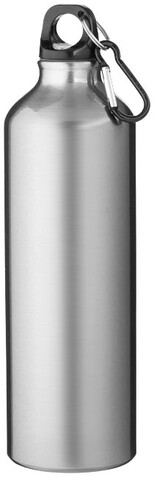 Oregon 770 ml Aluminium Trinkflasche mit Karabinerhaken, silber bedrucken, Art.-Nr. 10029701