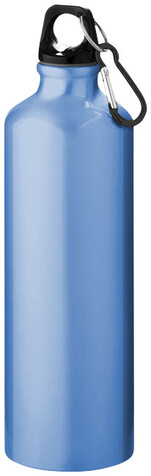 Oregon 770 ml Aluminium Trinkflasche mit Karabinerhaken, hellblau bedrucken, Art.-Nr. 10029704