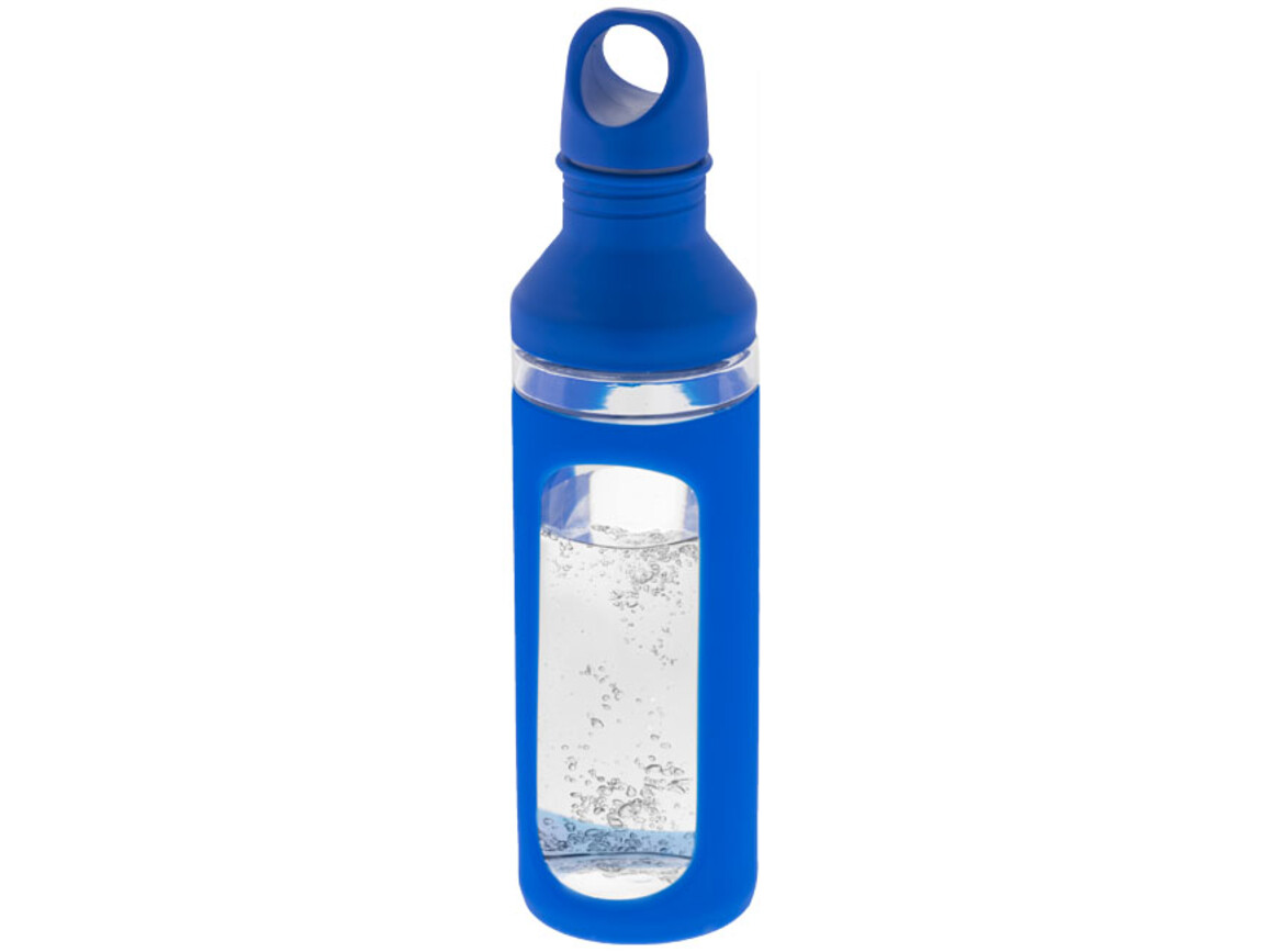 Hover 590 ml Glasflasche, blau, transparent bedrucken, Art.-Nr. 10045401