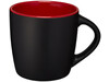 Riviera 340 ml Keramikbecher, schwarz, rot bedrucken, Art.-Nr. 10047602