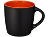 Riviera 340 ml Keramikbecher, schwarz, orange bedrucken, Art.-Nr. 10047603