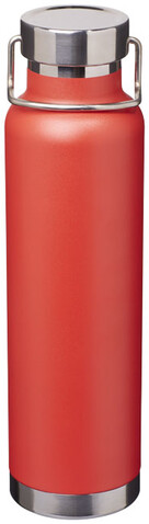 Thor 650 ml Kupfer-Vakuum Isoliersportflasche, rot bedrucken, Art.-Nr. 10048804