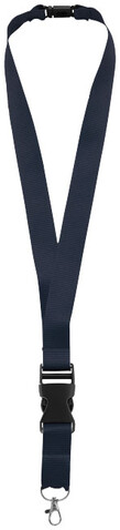 Yogi Lanyard mit Sicherheitsverschluss, navy bedrucken, Art.-Nr. 19544347