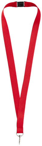 Lago Lanyard mit Sicherheitsverschluss, rot bedrucken, Art.-Nr. 10219303