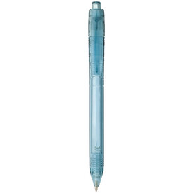 Vancouver Recycling Kugelschreiber, transparent blau bedrucken, Art.-Nr. 10657801